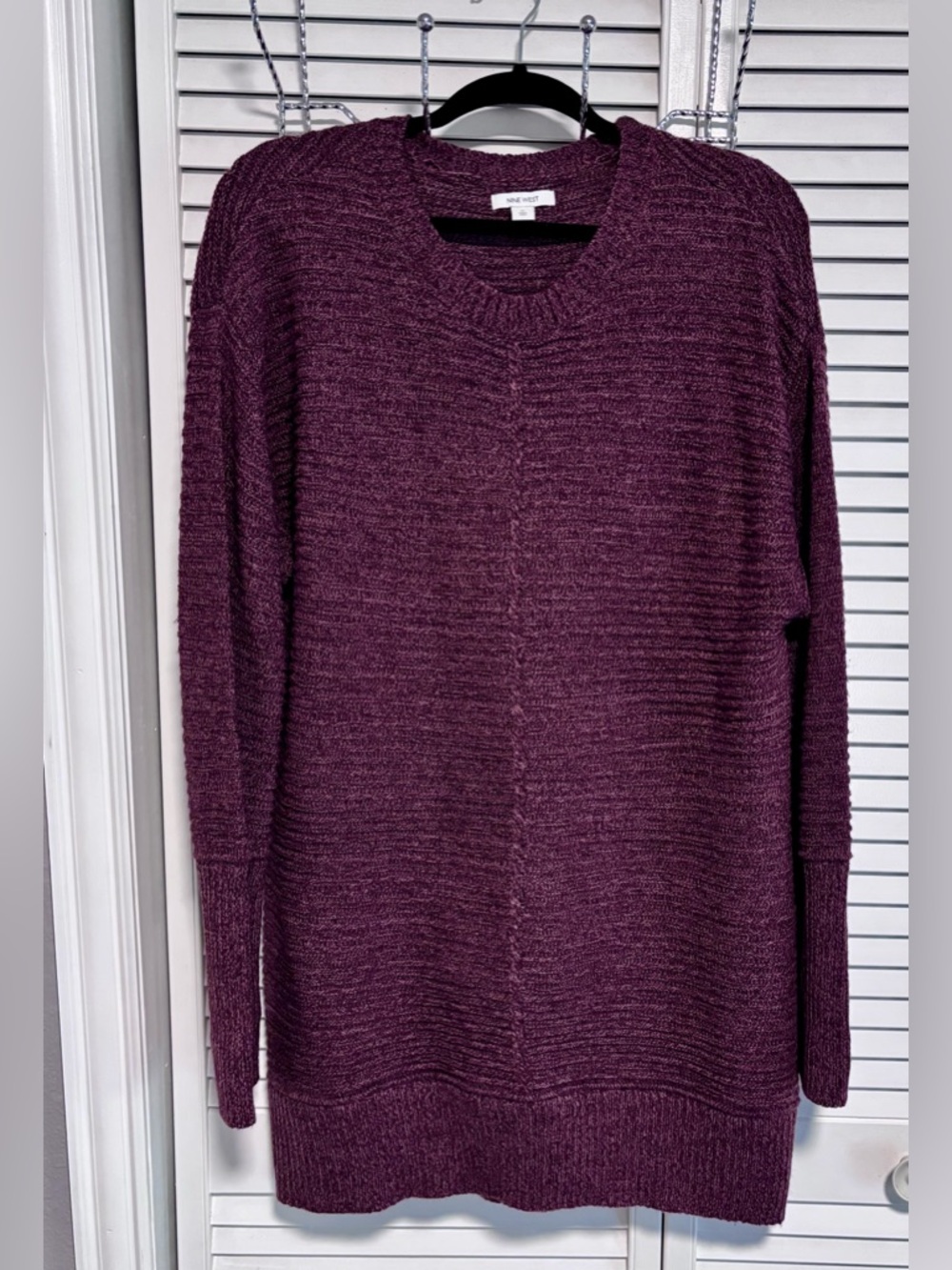 Nine West Women's Eggplant Crewneck Sweater